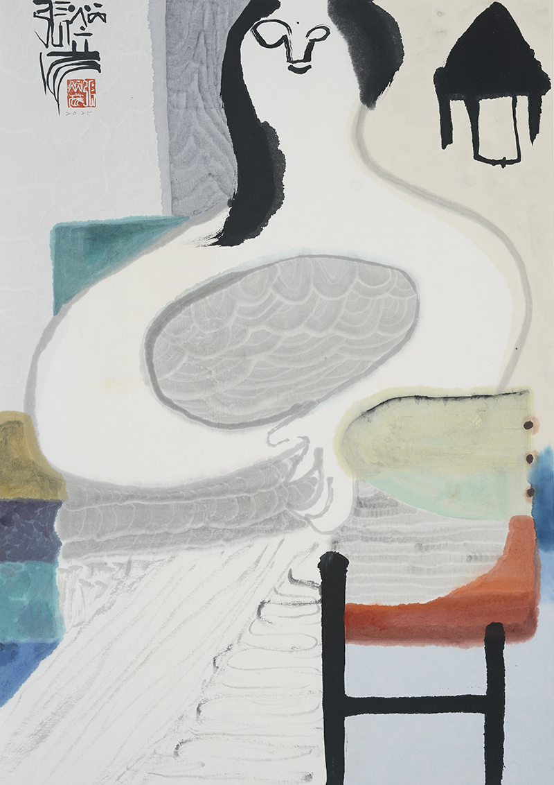 Jang Byeong Eun · Eastbrush · 张炳彥 · figure · ink_and_light_color_on_paper · 841mm_x_594mm · 2025